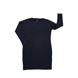 JARBO size 0 Sweater Sheath Dress Wool/Nylon Cashmere Long Sleeve BLACK C25